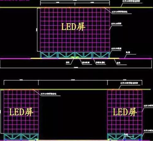 舞臺開合式LED大屏